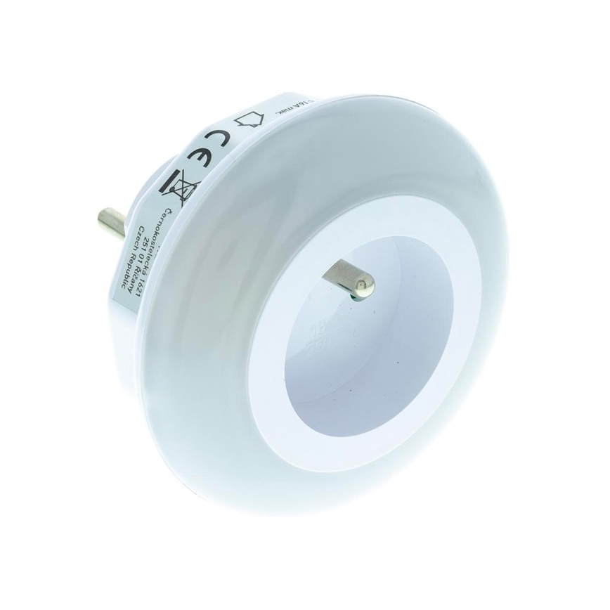 Luminaria de orientación LED con sensor crepuscular y enchufe LED/0,6W/230V