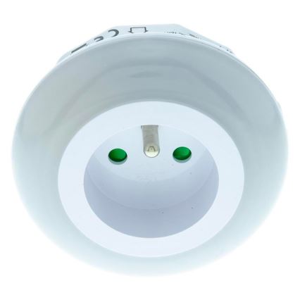 Luminaria de orientación LED con sensor crepuscular y enchufe LED/0,6W/230V