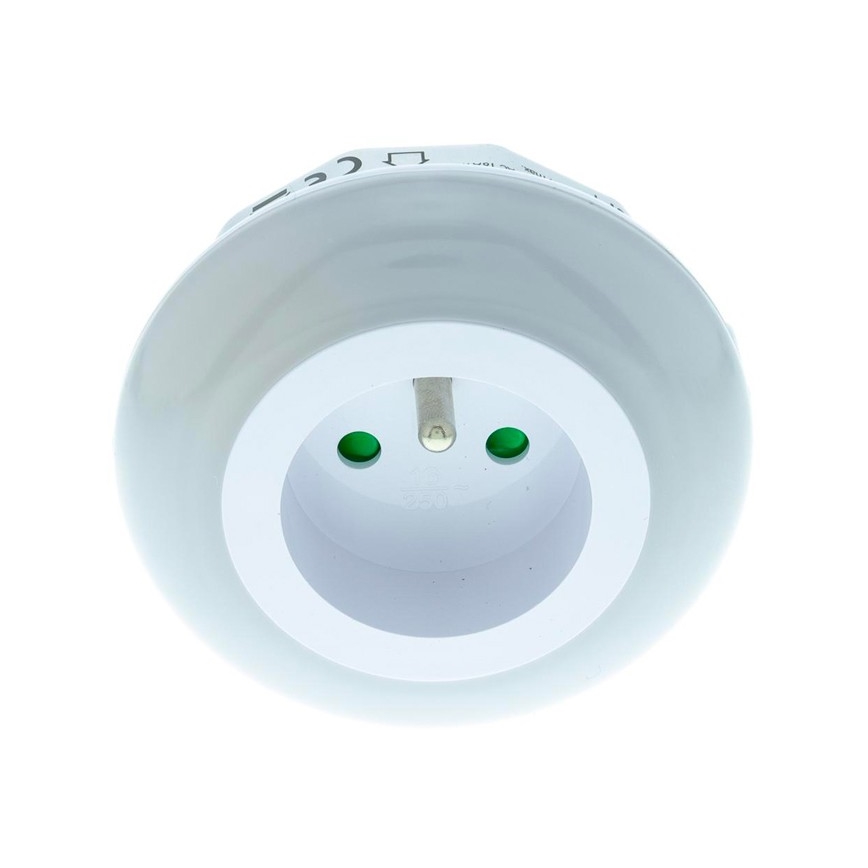 Luminaria de orientación LED con sensor crepuscular y enchufe LED/0,6W/230V
