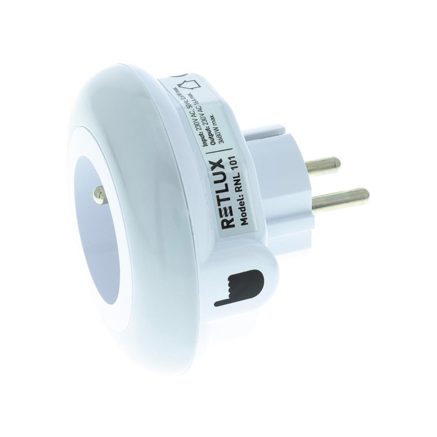 Luminaria de orientación LED con sensor crepuscular y enchufe LED/0,6W/230V