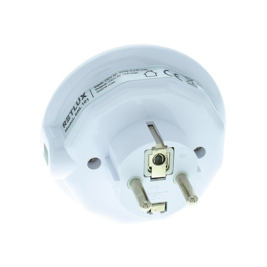 Luminaria de orientación LED con sensor crepuscular y enchufe LED/0,6W/230V