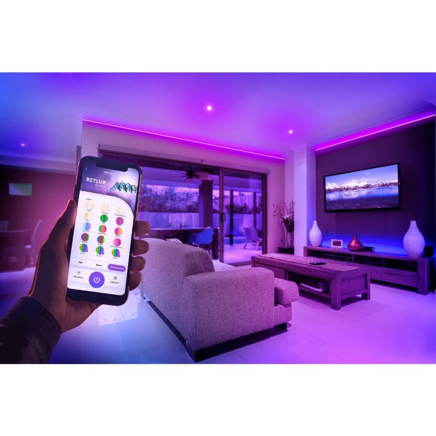 Tira LED RGBW Smart regulable 5m LED/230V Wi-Fi Tuya + control remoto