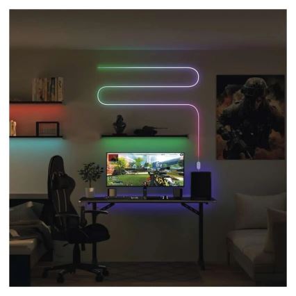 RGBIC Cinta LED regulable GoSmart LED/24W/230V 3 m Wi-Fi Tuya