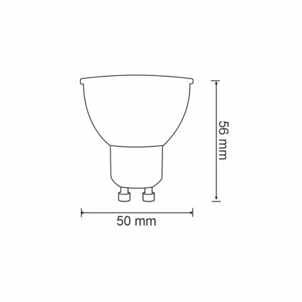 RGBW Bombilla LED regulable G45 GU10/5,5W/230V 2700-6500K Wi-Fi Tuya