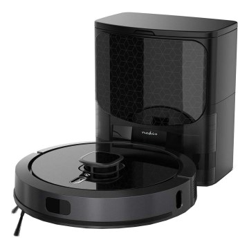 Robot aspirador inteligente con fregona SmartLife Wi-Fi Tuya negro + control remoto