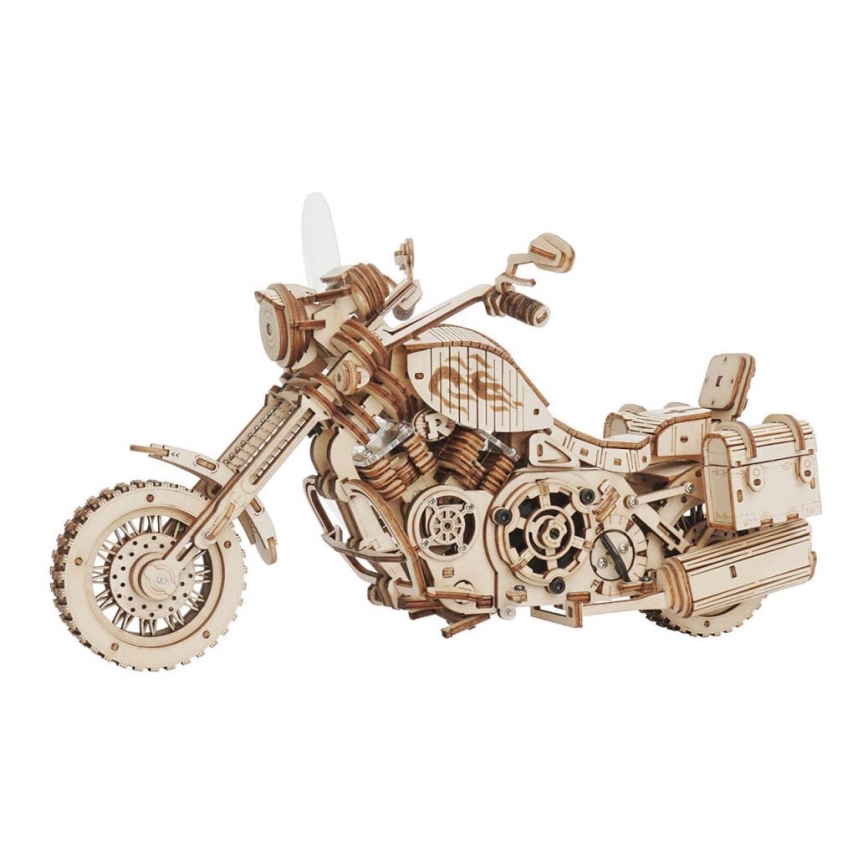 RoboTime - 3D puzzle mecánico de madera Motocicleta cruiser