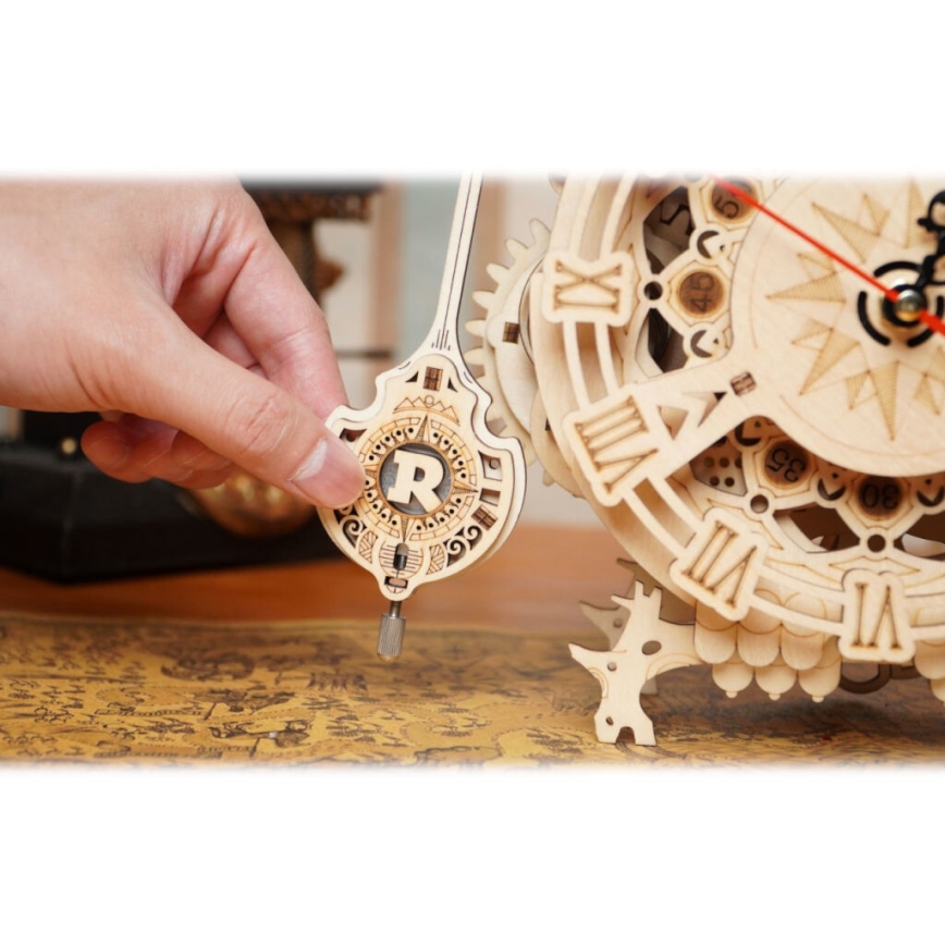 RoboTime - 3D puzzle mecánico de madera Reloj búho