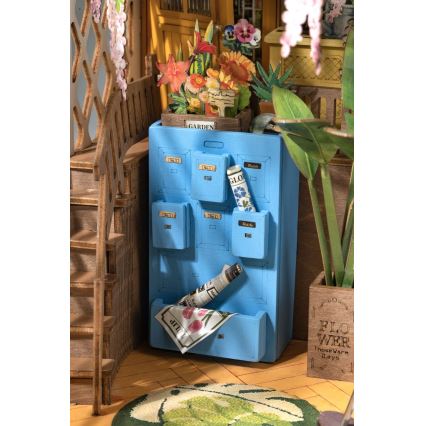 RoboTime - Puzzle 3D de casa de jardín con sujeta-libros LED 2xAAA