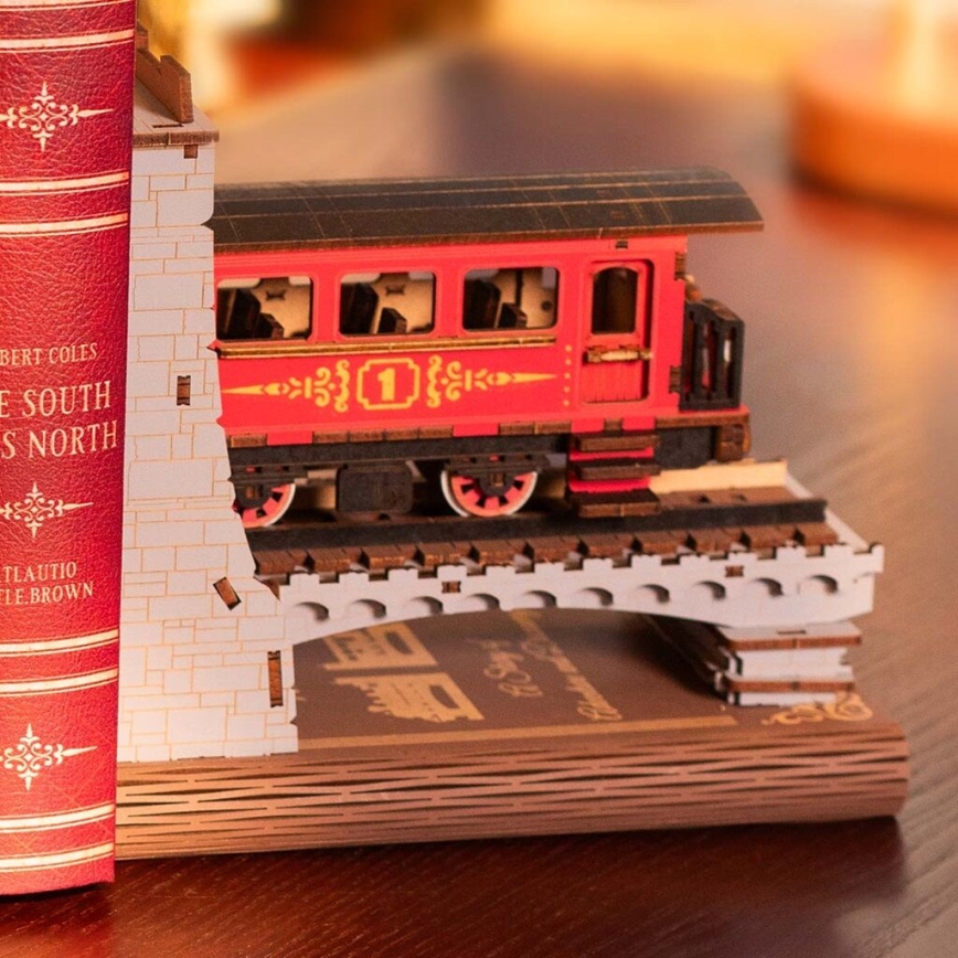 RoboTime - Rompecabezas 3D Sujeta-libros Tren de vapor histórico