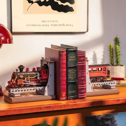 RoboTime - Rompecabezas 3D Sujeta-libros Tren de vapor histórico