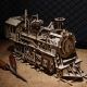 RoboTime - Rompecabezas mecánico de madera en 3D Locomotora de vapor