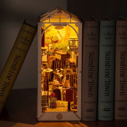 RoboTime - Sujeta-libros LED Pueblo Soleado 2xAAA.