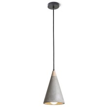 ROJO - Design Rendl - R12380 - Lámpara colgante HEIDI 1xE27/28W/230V concreto/madera