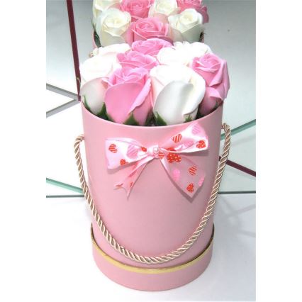 Rosas de jabón de espuma PINK - talla S (9 piezas)