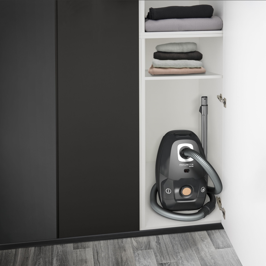 Rowenta - Aspiradora con bolsa VERDE FORCE EFFITECH ECO TOTAL CLEAN 400W/230V negro