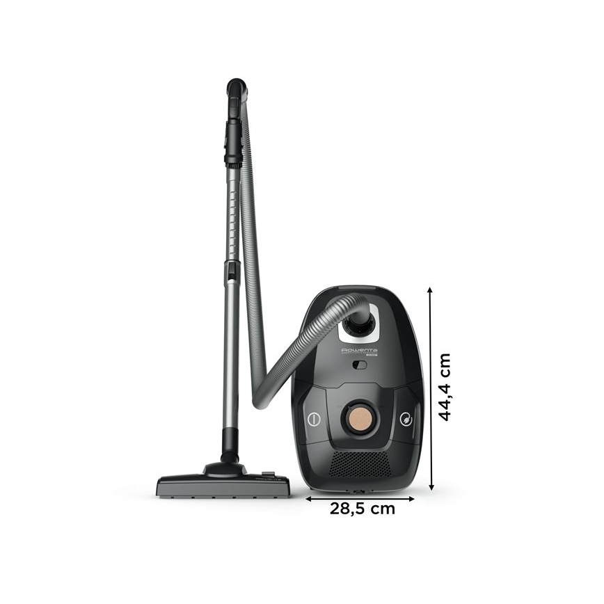 Rowenta - Aspiradora con bolsa VERDE FORCE EFFITECH ECO TOTAL CLEAN 400W/230V negro
