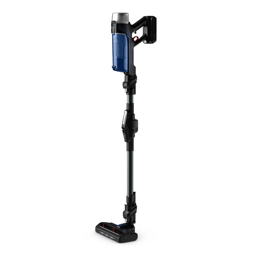 Rowenta - Aspiradora de varilla con fregona X-FORCE FLEX ANIMAL AQUA AUTO 4en1 250W/25,2V 2500 mAh negro/azul