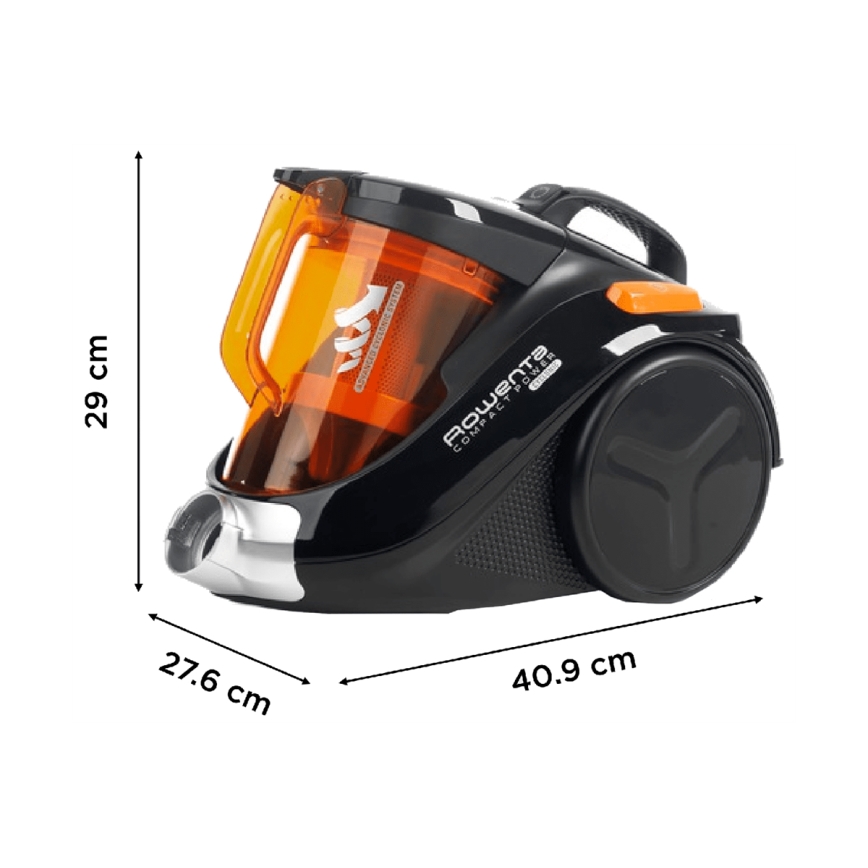 Rowenta - Aspiradora sin bolsa COMPACT POWER 1,5l 750W/230V negro/naranja