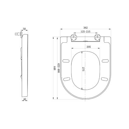 Sapho - Asiento de inodoro LISA SoftClose blanco
