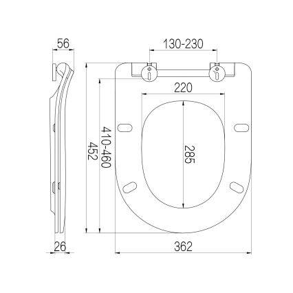 Sapho - Asiento de inodoro SoftClose EDITA blanco