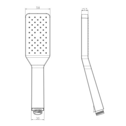 Sapho - Ducha de mano con sistema de autolimpieza cromo brillante