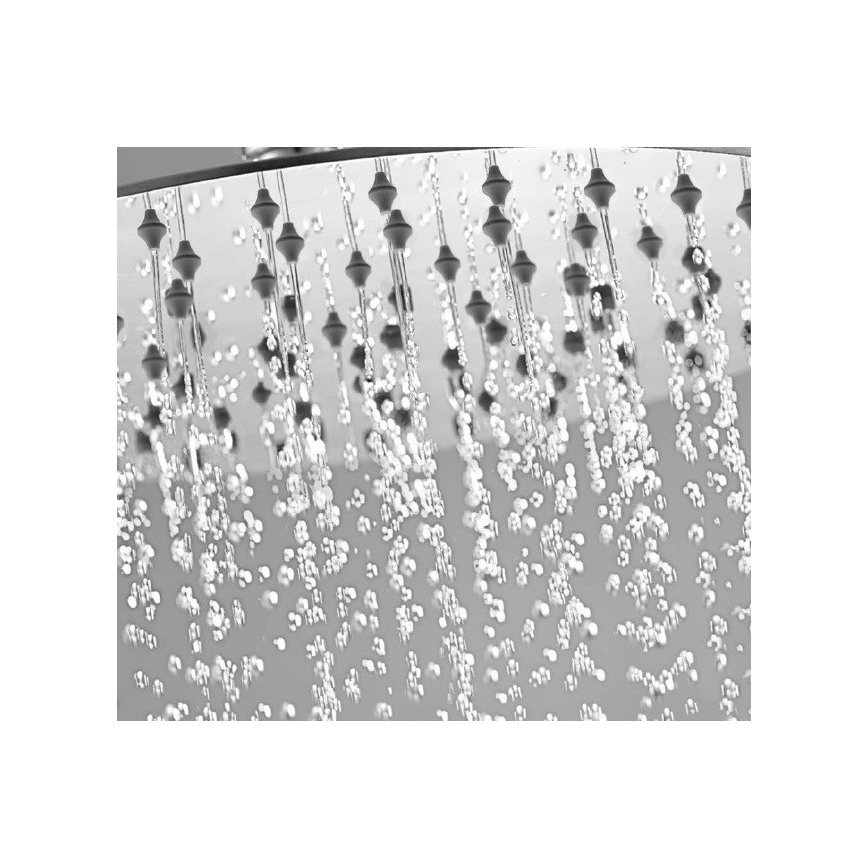Sapho - Ducha de techo SLIM 30x30 cm acero inoxidable pulido