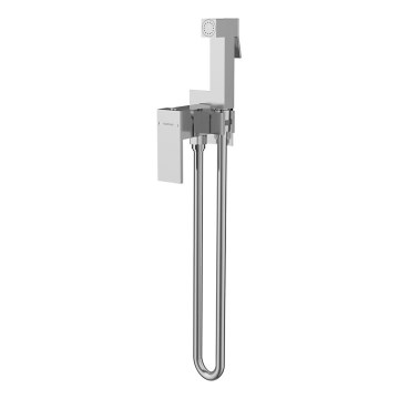 Sapho - Grifo de bidé con ducha para instalación empotrada CUBEMIX angular/cromo brillante
