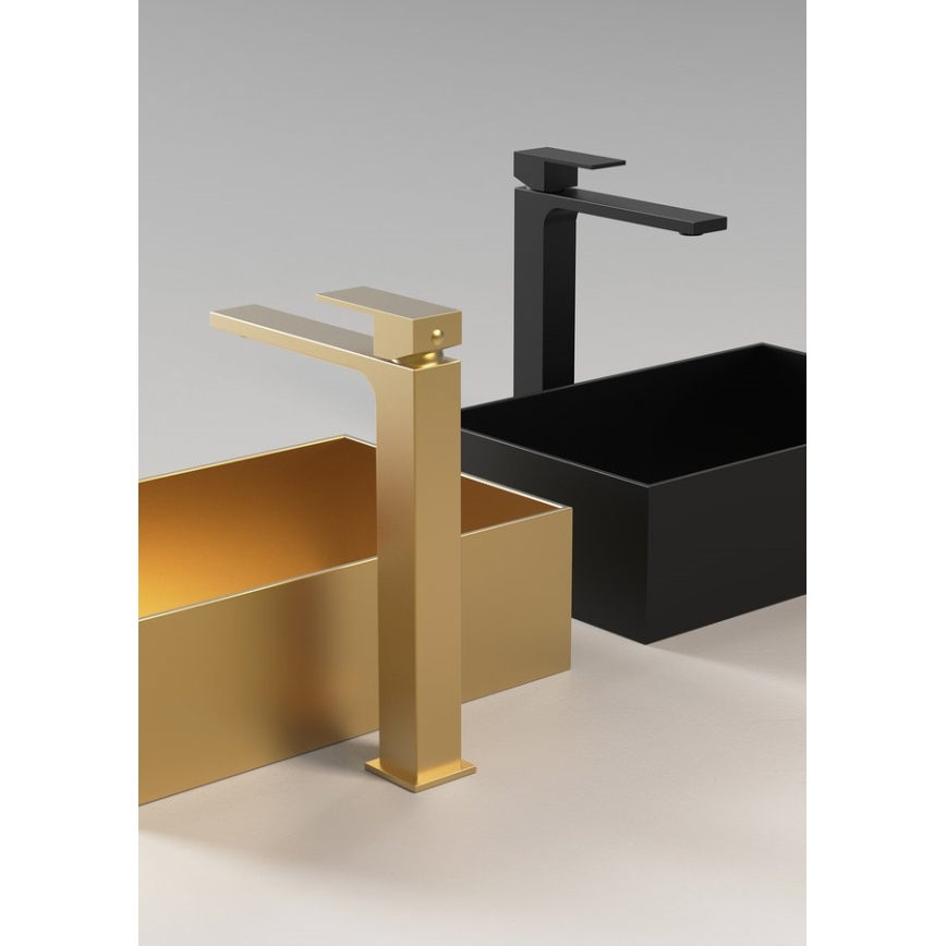 Sapho - Grifo de lavabo CUBEMIX 27,8 cm mate negro
