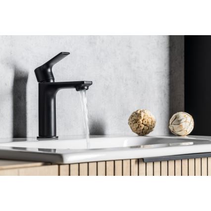 Sapho - Grifo de lavabo PAX 16,5 cm mate negro