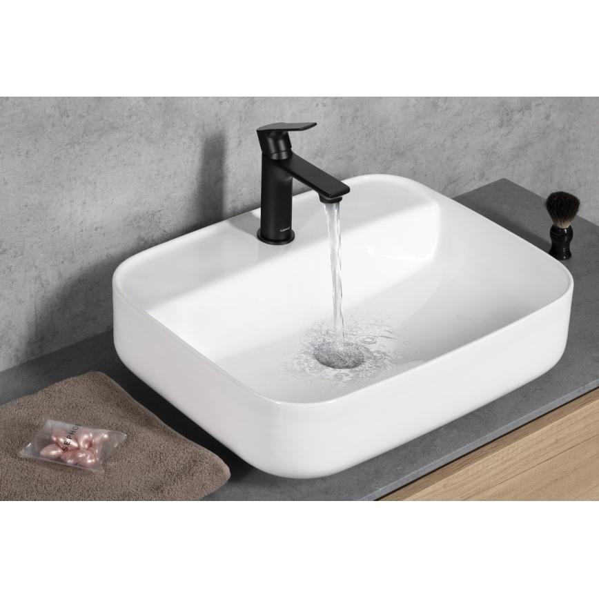 Sapho - Grifo de lavabo PAX 16,5 cm mate negro