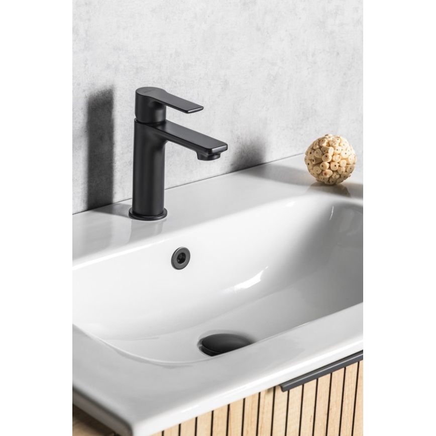 Sapho - Grifo de lavabo PAX 16,5 cm mate negro