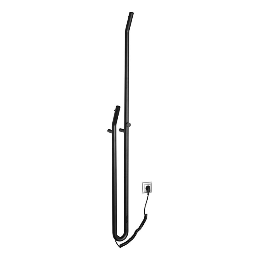 Sapho - Secador de toallas eléctrico con temporizador DUOPASSO 45W/230V 170 cm mate negro
