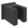 Sapho - Soporte fijo angular para ducha/mate negro