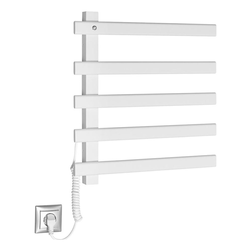 Sapho - Toallero eléctrico ELCOR 63W/230V 52 cm blanco mate izquierda