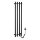Sapho - Toallero eléctrico PAPINADO 85W/230V 120 cm mate negro derecho