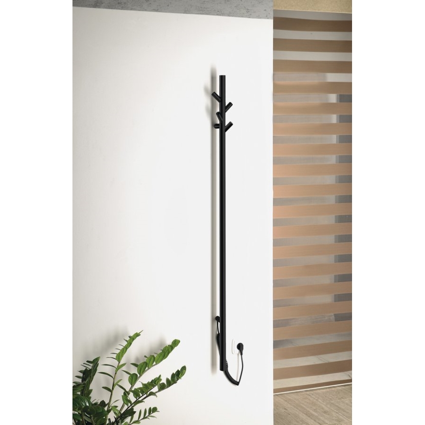 Sapho - Toallero eléctrico PASADOR 30W/230V 150 cm mate negro