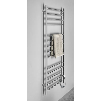 Sapho - Toallero eléctrico REDONDO 130W/230V 150 cm cromo brillante derecho redondeado