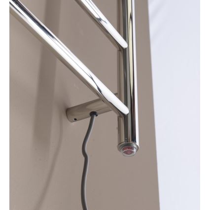 Sapho - Toallero eléctrico REDONDO 75W/230V 90 cm cromo brillante derecho redondeado