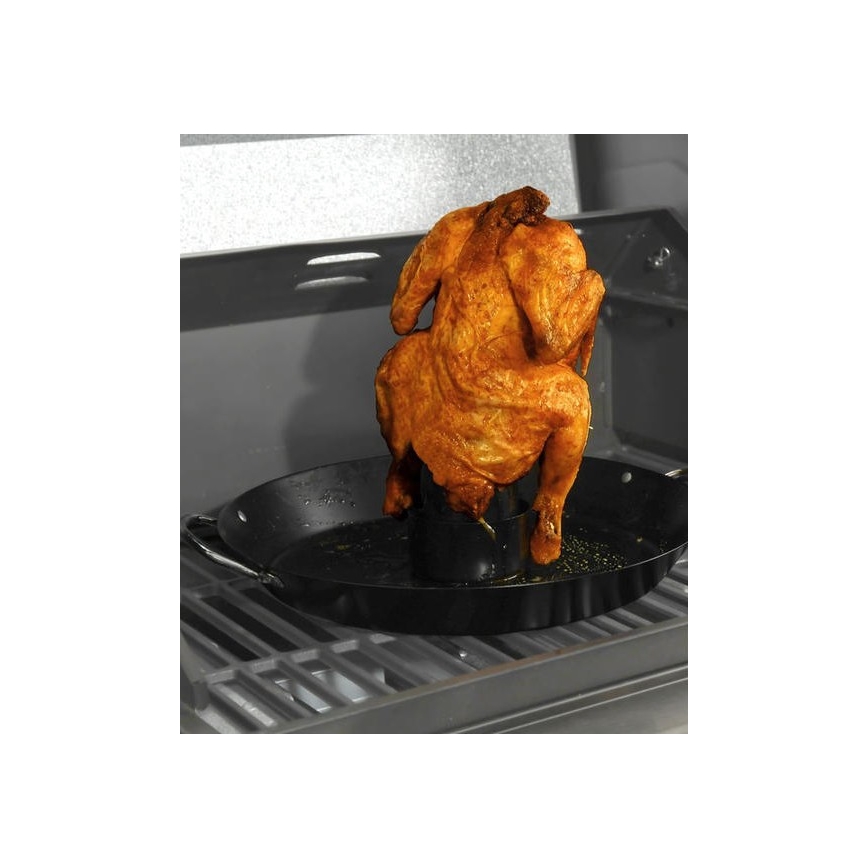 Sartén con soporte para asar pollo 30 cm