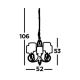 Searchlight - Lámpara colgante con cadena ALBERTO 5xE14/60W/230V