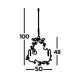 Searchlight - Lámpara colgante con cadena ALMANDITE 5xE14/40W/230V