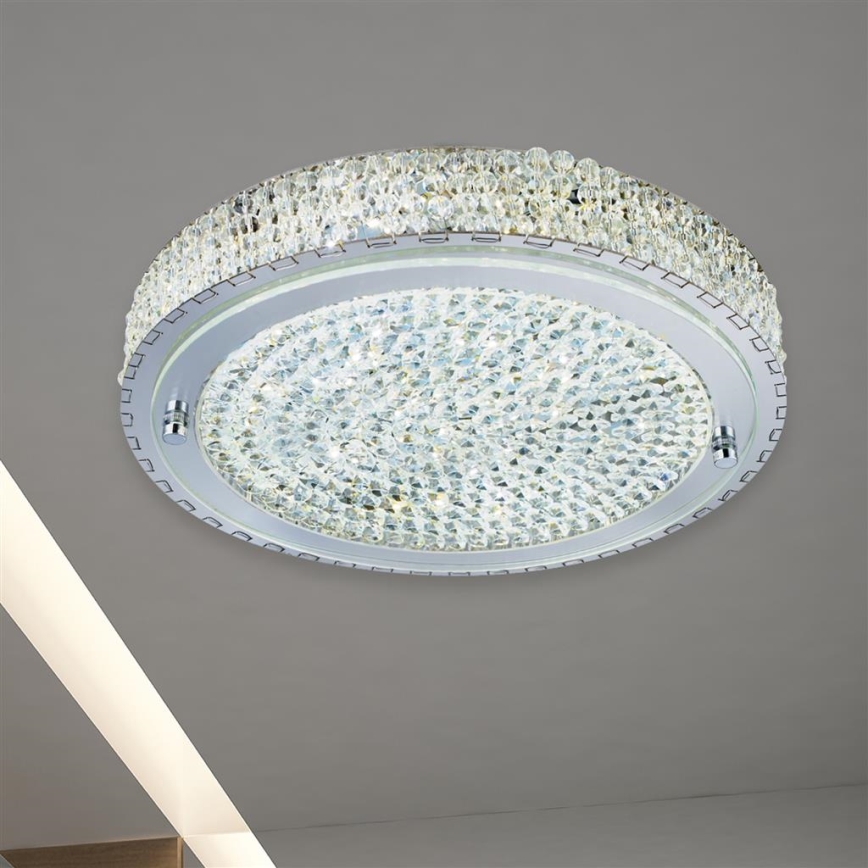 Searchlight - Plafón LED FLUSH LED/24W/230V diá. 40 cm cromo