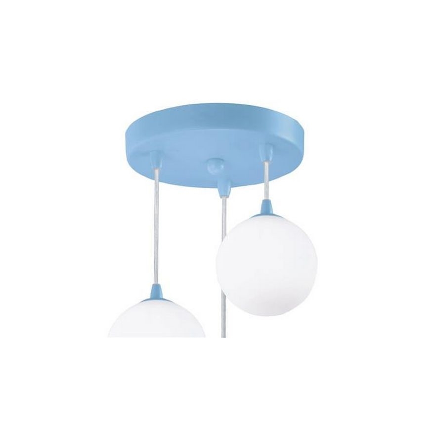 Searchlight - Lámpara colgante NOVELTY 3xG9/33W/230V azul