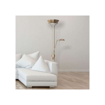 Searchlight - Lámpara de pie regulable MOTHILD 1xR7s/14W+1xG9/8W/230V