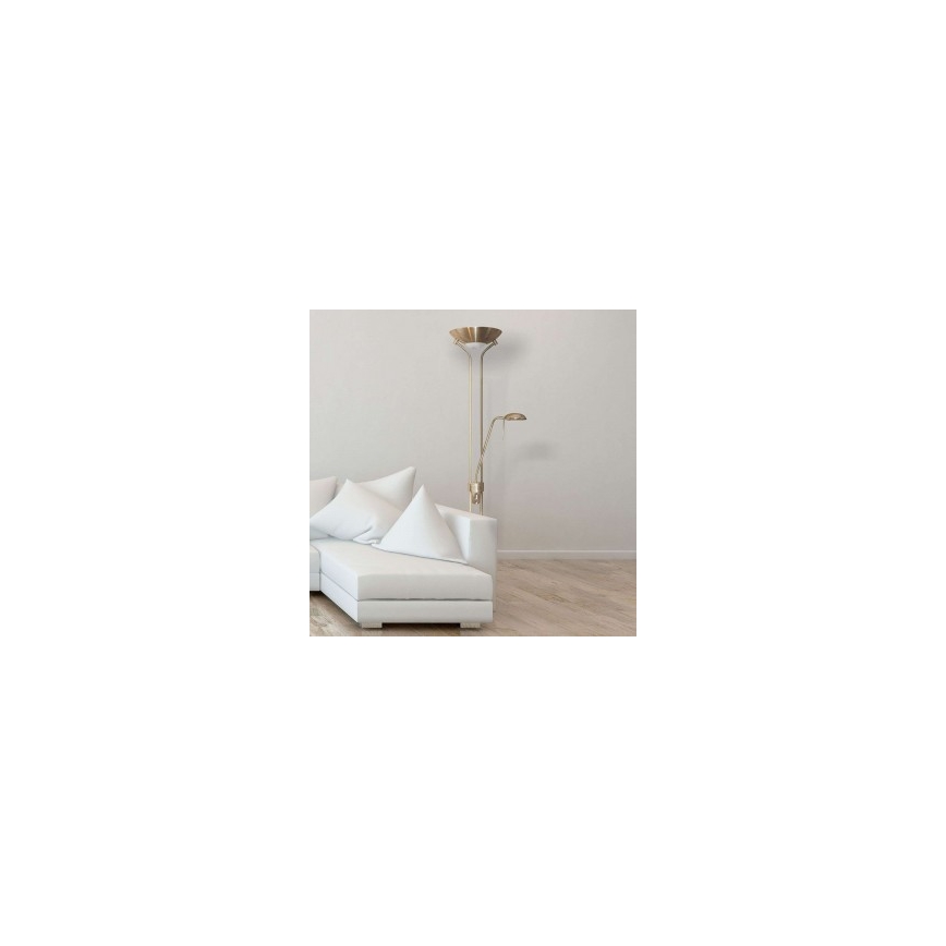 Searchlight - Lámpara de pie regulable MOTHILD 1xR7s/14W+1xG9/8W/230V