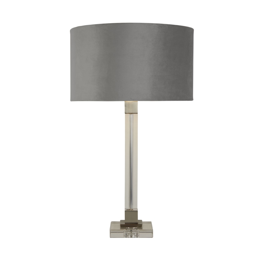 Searchlight - Lámpara de mesa SCARBOROUGH 1xE27/60W/230V gris