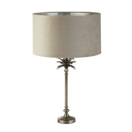 Searchlight - Lámpara de mesa PALM 1xE27/10W/230V beige/cromo mate