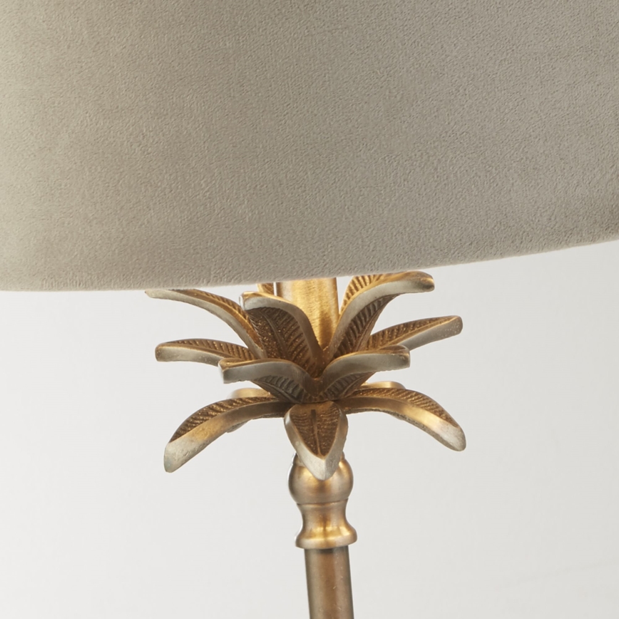 Searchlight - Lámpara de mesa PALM 1xE27/10W/230V beige/cromo mate