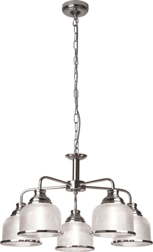 Searchlight - Lámpara colgante con cadena BISTRO 5xE27/60W/230V cromo brillante