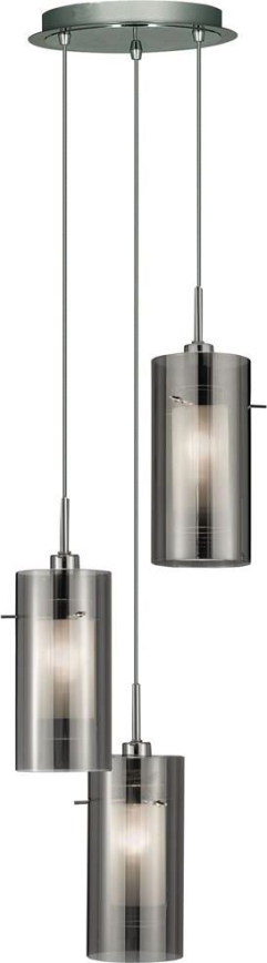 Searchlight - Lámpara colgante DUO 3xE14/60W/230V antracita